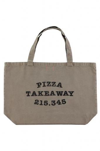 Sisters Department,XL bag | Brown w/ "pizza takeaway" print [1]