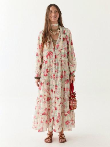 Maison Hotel,VESTIDO AGUSTINA - ROSAS DE CARAMELO 