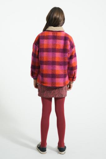 Piupiuchick,Short skirt | Bordeaux w/ zebra print [1]