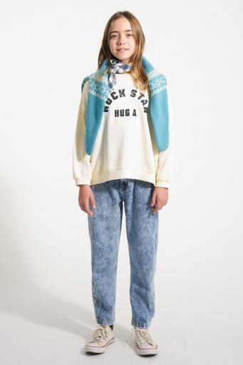 Piupiuchick,Sweatshirt | Ecru w/ "rock star" print [2]