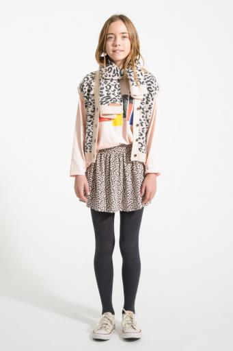 Piupiuchick,Knitted waistcoat | Light pink w/ black animal print [2]