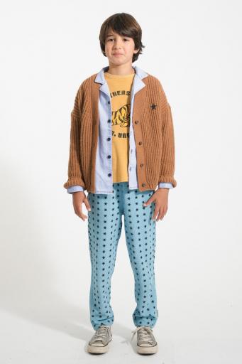 Piupiuchick,Knitted cardigan | Brown w/ "band & crew only" print [1]