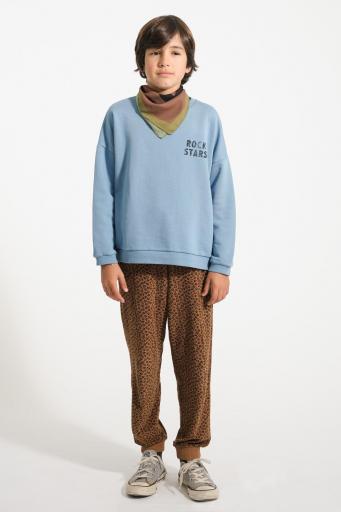 Piupiuchick,Sweatshirt | Blue w/ "rock stars" print [3]