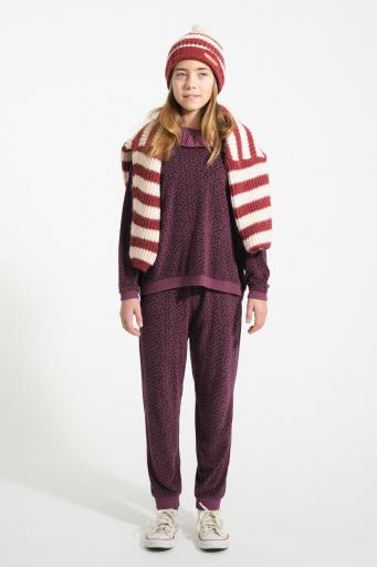Piupiuchick,Jogging pants | Aubergine w/ animal print [1]