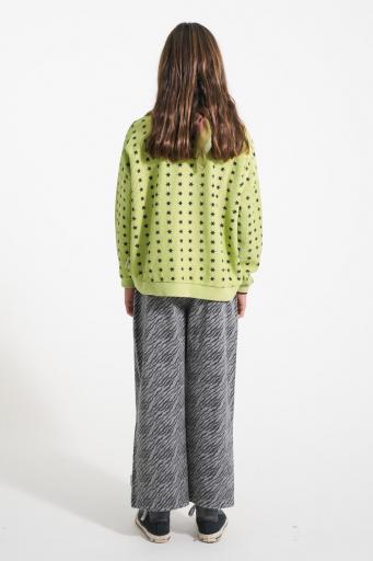 Piupiuchick,Flare trousers | Grey w/ zebra print [1]