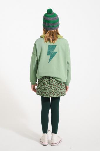 Piupiuchick,"Short skirt | Green w/ animal print     " [1]