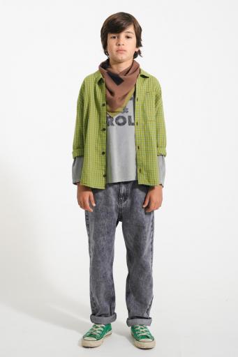 Piupiuchick,Chiffon bandana | Brown w/ "rock & roll" print [2]