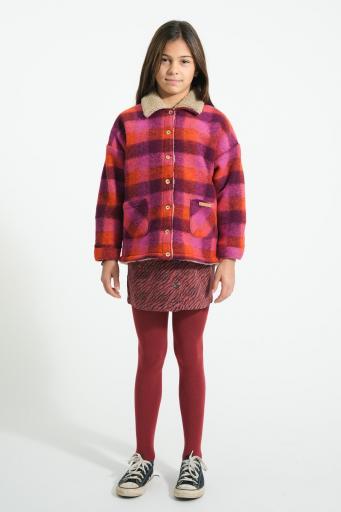 Piupiuchick,Short skirt | Bordeaux w/ zebra print [2]