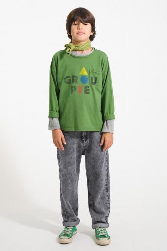 Piupiuchick,Longsleeve t'shirt | Dark green w/ "groupie" print [2]