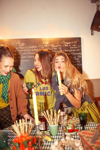 Sisters Department,Trousers | Olive green w/ stripes [1]
