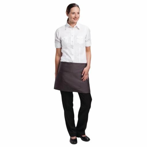 Delantal de cintura corto Bistro color carbón Chef Works A906