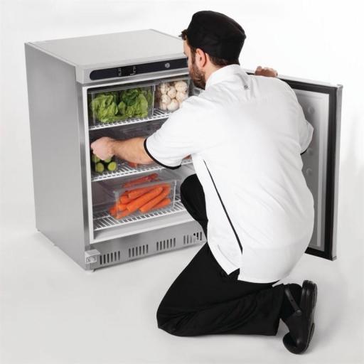Refrigerador frigorífico bajo mostrador de acero inoxidable 150L. Polar CD080 [3]