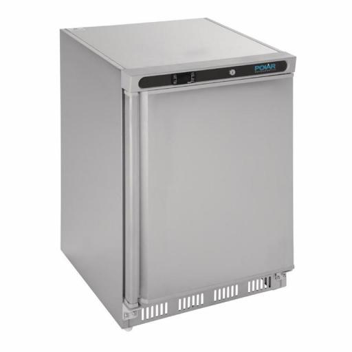Refrigerador frigorífico bajo mostrador de acero inoxidable 150L. Polar CD080 [1]