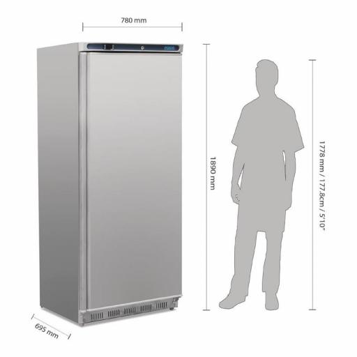 Congelador de acero inoxidable de 1 puerta 600L Polar CD085 [3]