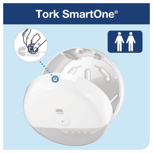 Dispensador de papel higiénico en hoja Smart One Tork CD506 [3]
