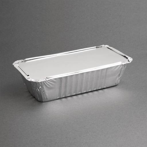 Caja de 500 tapas enceradas para contenedores rectangulares de aluminio Fiesta CD952 [3]