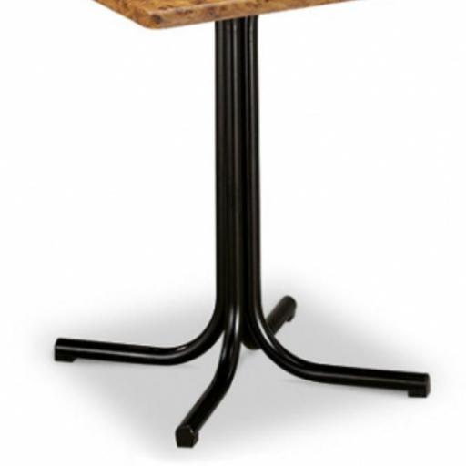 Pie de mesa acerado de color negro Romero M300
