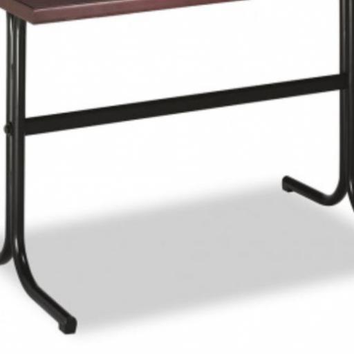 Pie de mesa acerado doble de color negro Romero M301