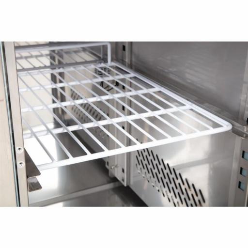Mostrador congelador con peto 3 puertas acero inox 417L. Polar DL917 [3]