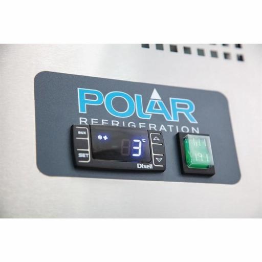 Mostrador congelador con peto 3 puertas acero inox 417L. Polar DL917 [4]
