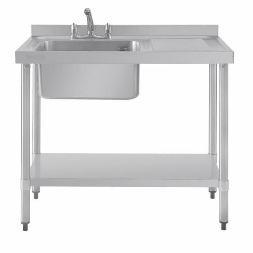 Fregadero de acero inox de 100x60cm con pila a la izquierda Vogue DY820 [1]