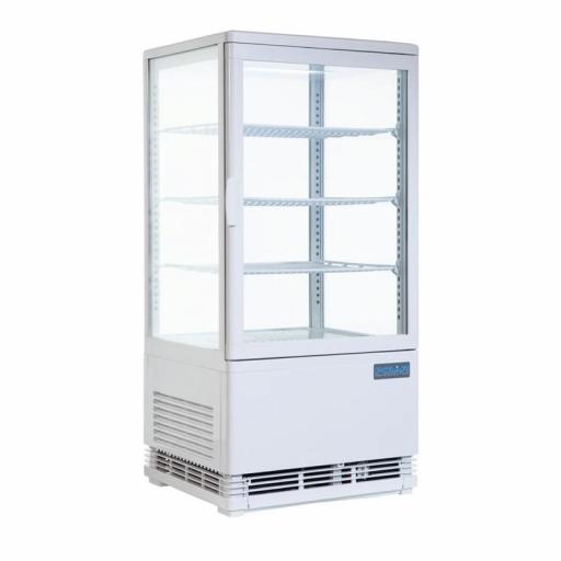 Vitrina frigorífica vertical blanca 68L. Polar G619