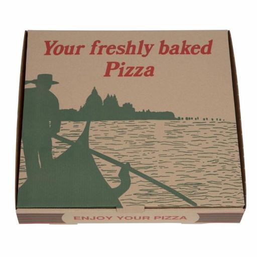 Cajas de cartón decoradas para pizzas de 30cm para llevar (Caja de 100) GG998 [4]