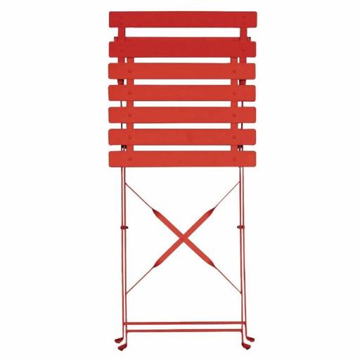 Juego de 2 sillas de acero Bolero roja plegable GH555 [3]