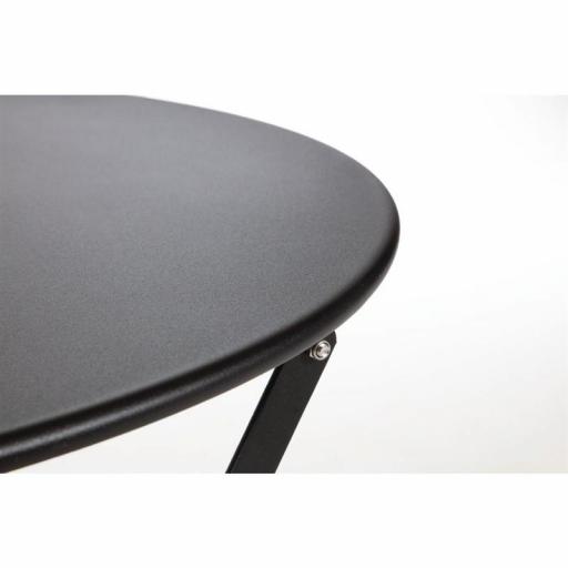 Mesa negra de acero inoxidable Bolero 600mm. redonda GH558 [1]
