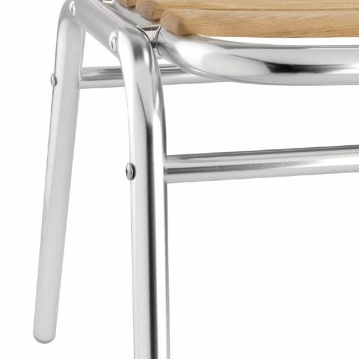 Juego de 4 sillas de aluminio y fresno Bolero GK997 [5]