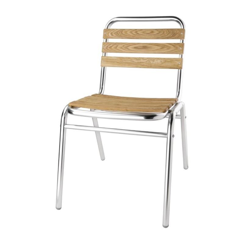 Juego de 4 sillas de aluminio y fresno Bolero GK997