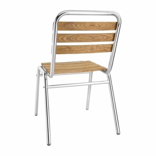 Juego de 4 sillas de aluminio y fresno Bolero GK997 [1]