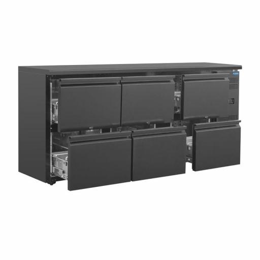 Mostrador frigorífico negro 6 cajones 536 litros Polar GL187 [2]