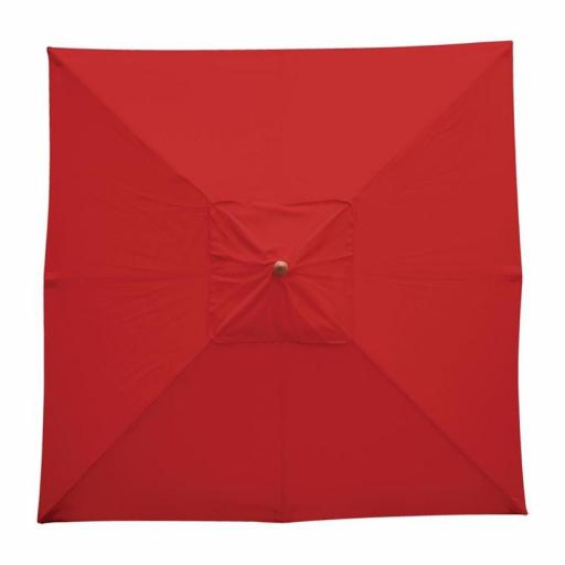 Sombrilla cuadrada Bolero color roja diámetro 2500mm. GL306 [4]