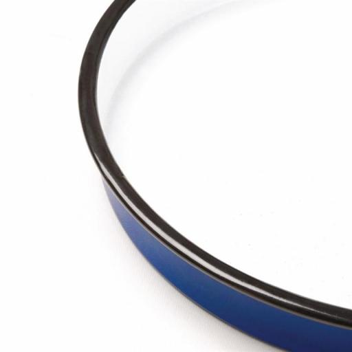 Bandeja redonda esmaltada azul y blanco Olympia 320(Ø)mm. GM240 [5]