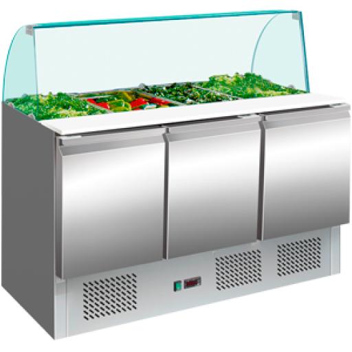 Mostrador frigorífico 3 puertas especial para kebab Worldmai [0]