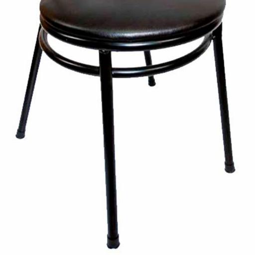 Silla Bistrot negra con asiento acolchado negro Hobeto 178084 [3]