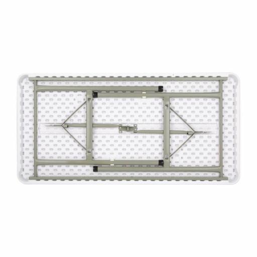 Mesa rectangular plegable blanca 122cm. Bolero U543 [3]