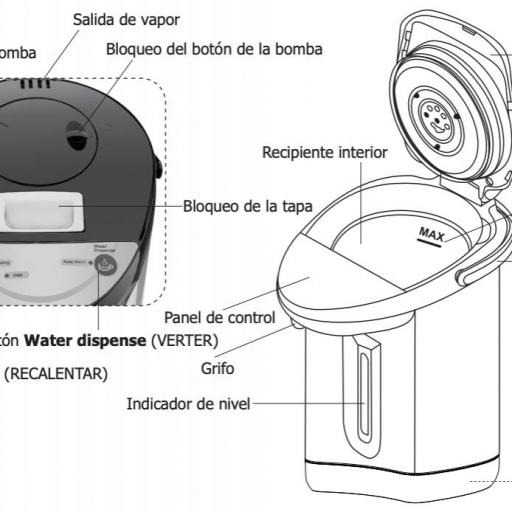 Hervidor de agua eléctrico 2,8L. Caterlite HE152 [5]