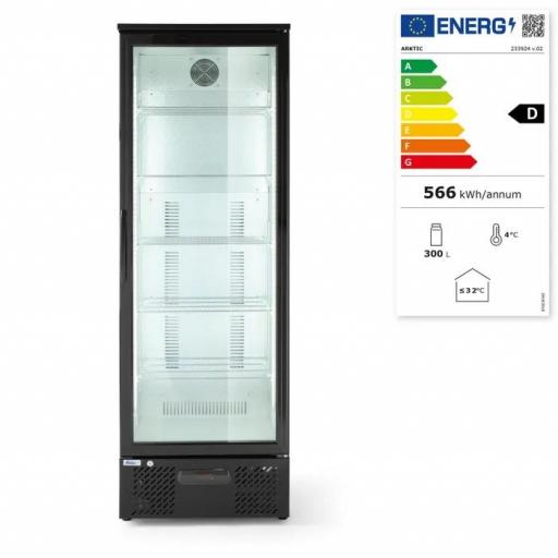 Armario expositor refrigerado 1 puerta de cristal 287L Arktic Hendi [1]