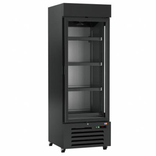 Armario refrigerado Supermarket 1 puerta de cristal color negro Línea Córdoba ARCH-651V