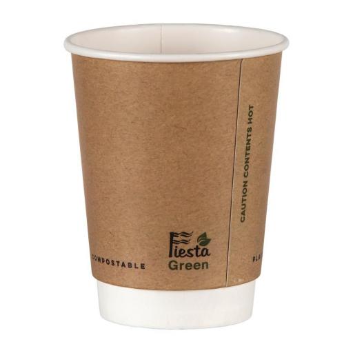 Caja de 500 vasos compostables desechables sin plástico Fiesta Green 340ml. FB953 [2]