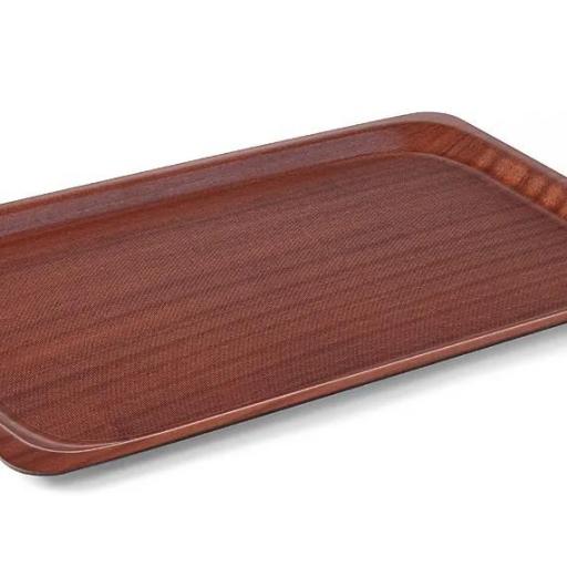 Bandeja de servicio rectangular imitación madera 330X430mm Hendi [3]