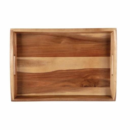 Bandeja rectangular con asas Olympia en madera de acacia GM266 [2]
