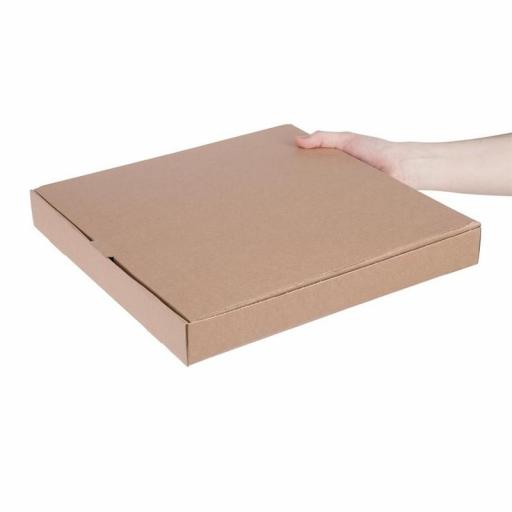 Caja de cartón kraft anónima para pizza Fiesta  [2]