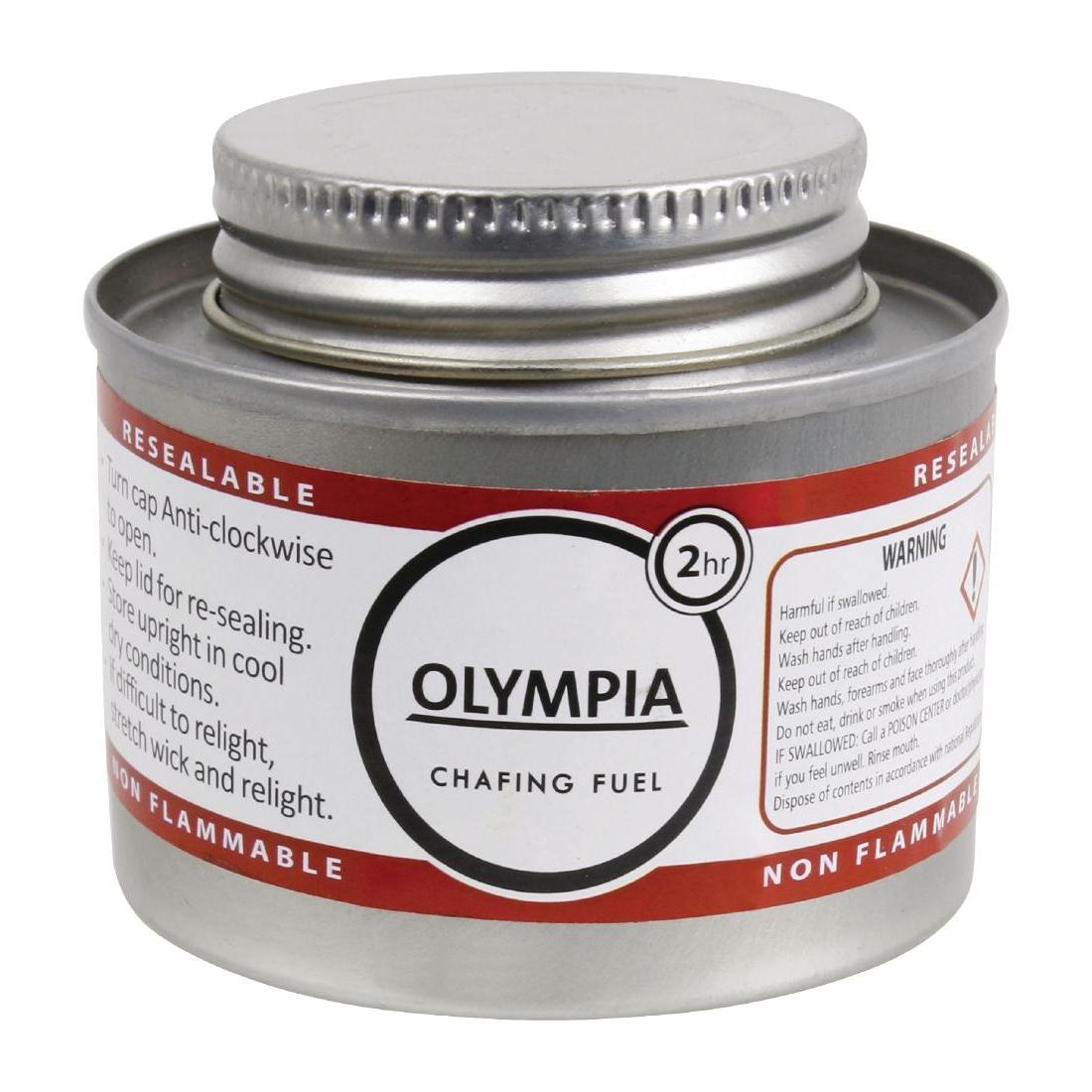 Caja de 12 latas de combustible líquido para chafing dish Olympia 