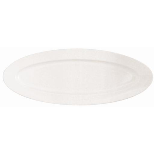 Fuente ovalada de borde ancho blanca de melamina Kristallon Olympia CD293 [0]