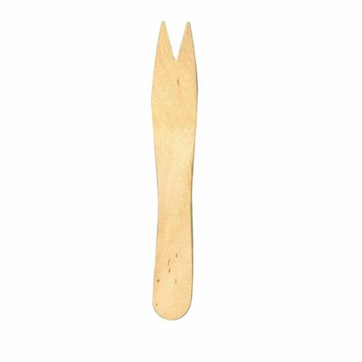 Tenedor de madera de abedul 95mm (Caja de 1000) CD901 [2]