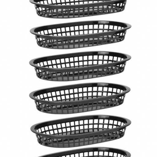 Cesta para servir comida color negro Hendi (Pack de 6) [1]