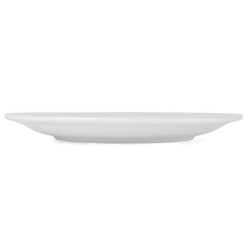 Juego de 6 platos llanos de borde estrecho blancos Athena Hotelware CF365 [3]
